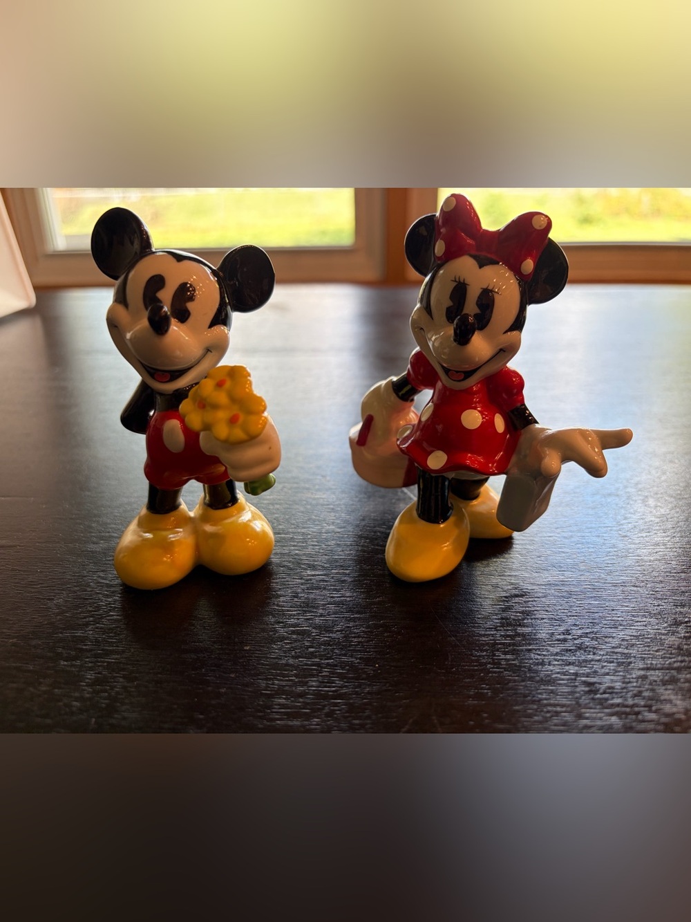 Disney Minnie & Mickey Polka-Dot Ceramic Figurines